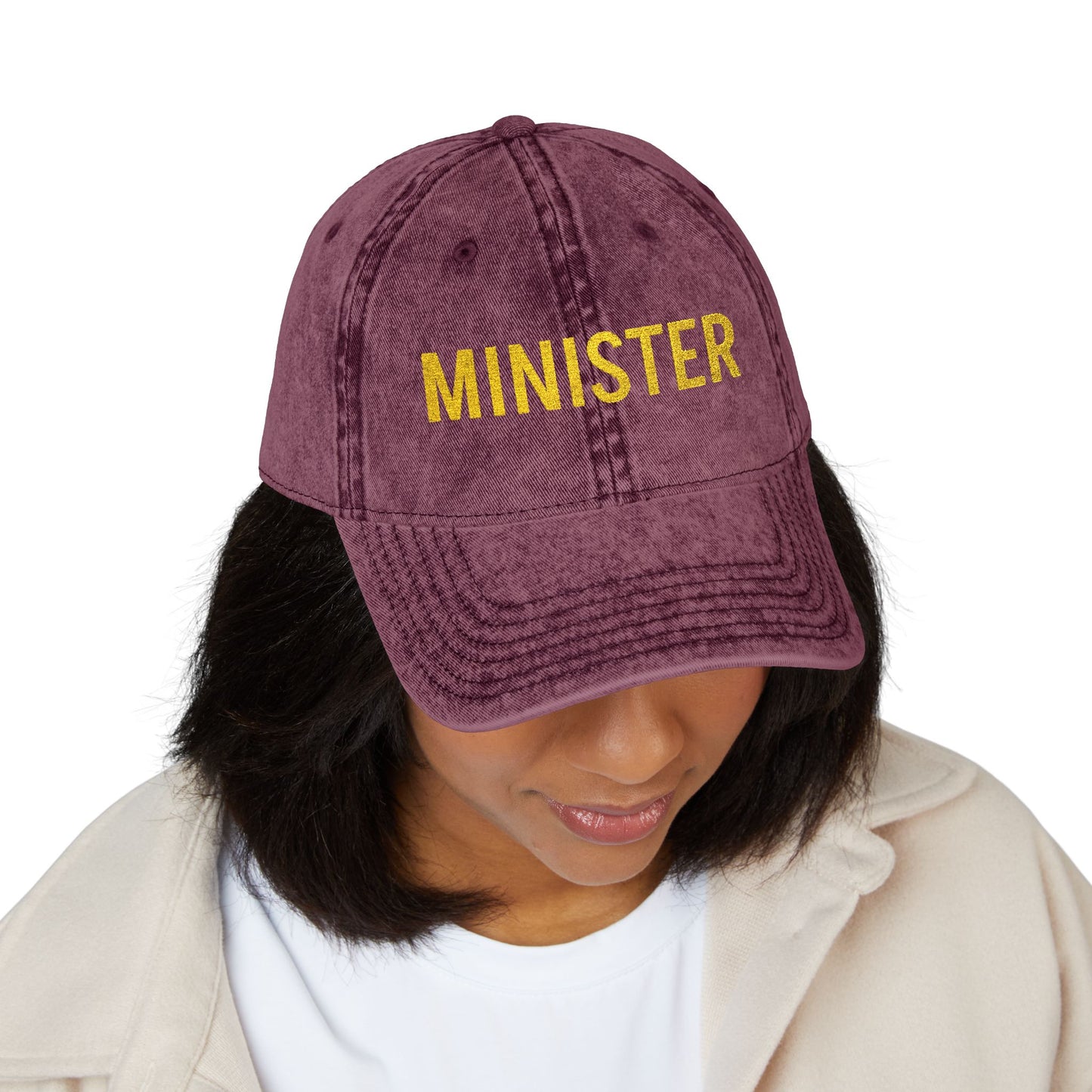 Minister Embroidered Vintage Cap