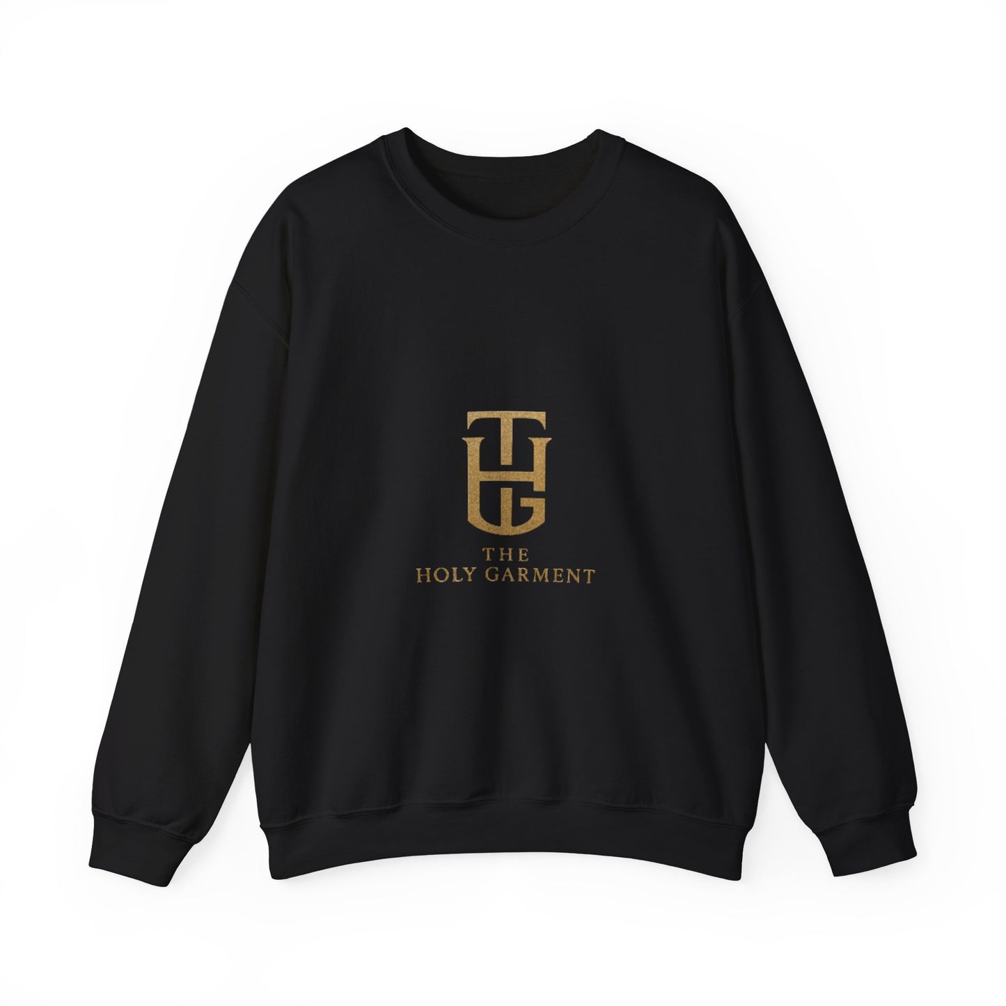 Crewneck Sweatshirt — The Holy Garment Gold Logo & Winged Emblem