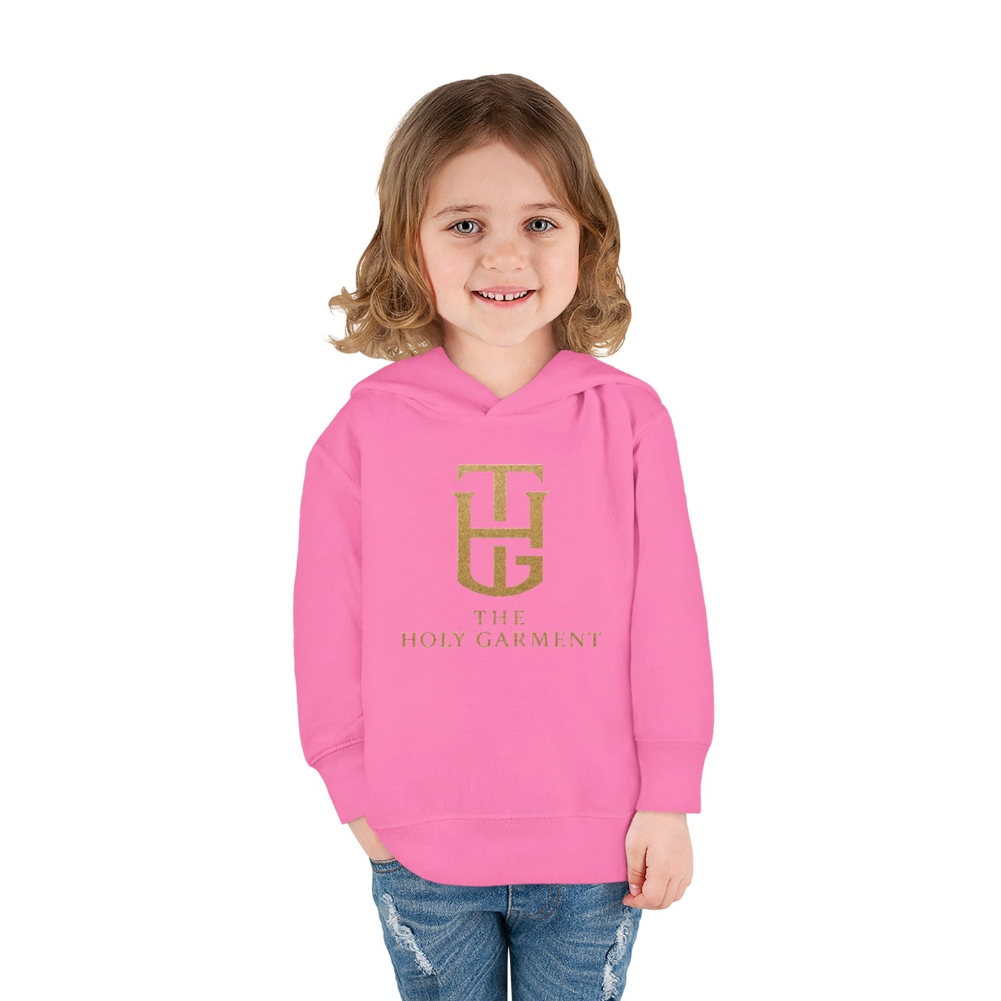 Toddler Hoodie - 'The Holy Garment' Gold Logo & Wings Pullover