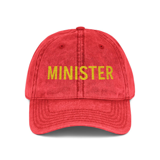 Minister Embroidered Vintage Cap