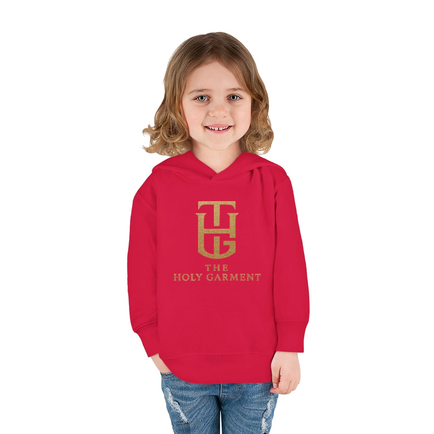 Toddler Hoodie - 'The Holy Garment' Gold Logo & Wings Pullover