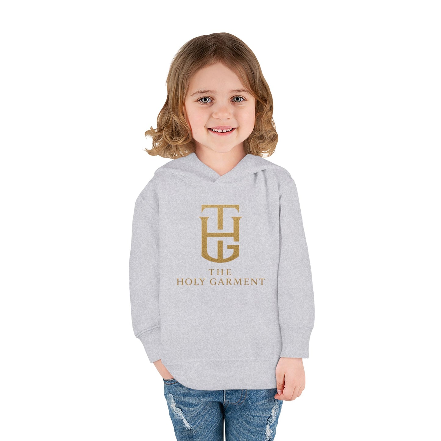 Toddler Hoodie - 'The Holy Garment' Gold Logo & Wings Pullover