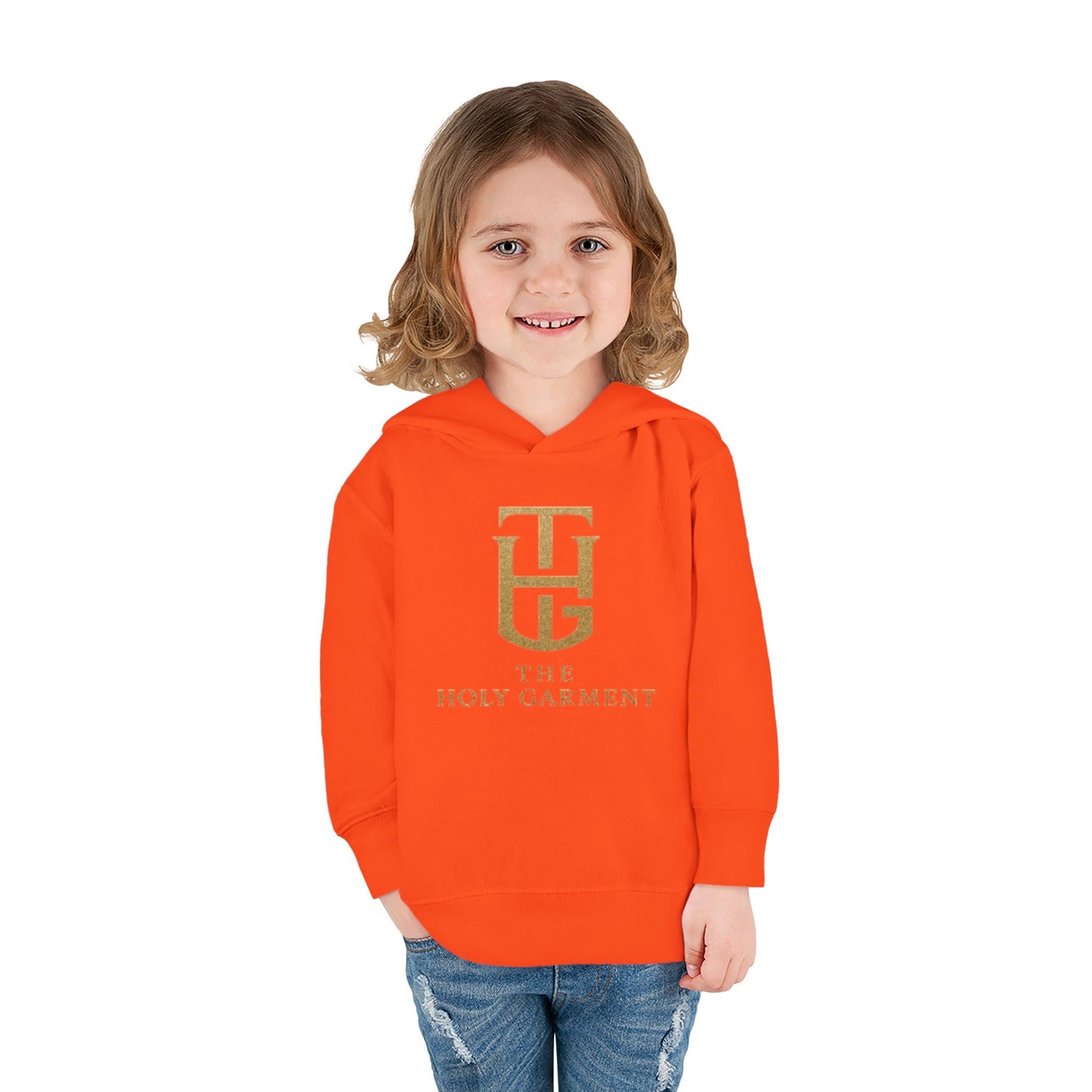 Toddler Hoodie - 'The Holy Garment' Gold Logo & Wings Pullover