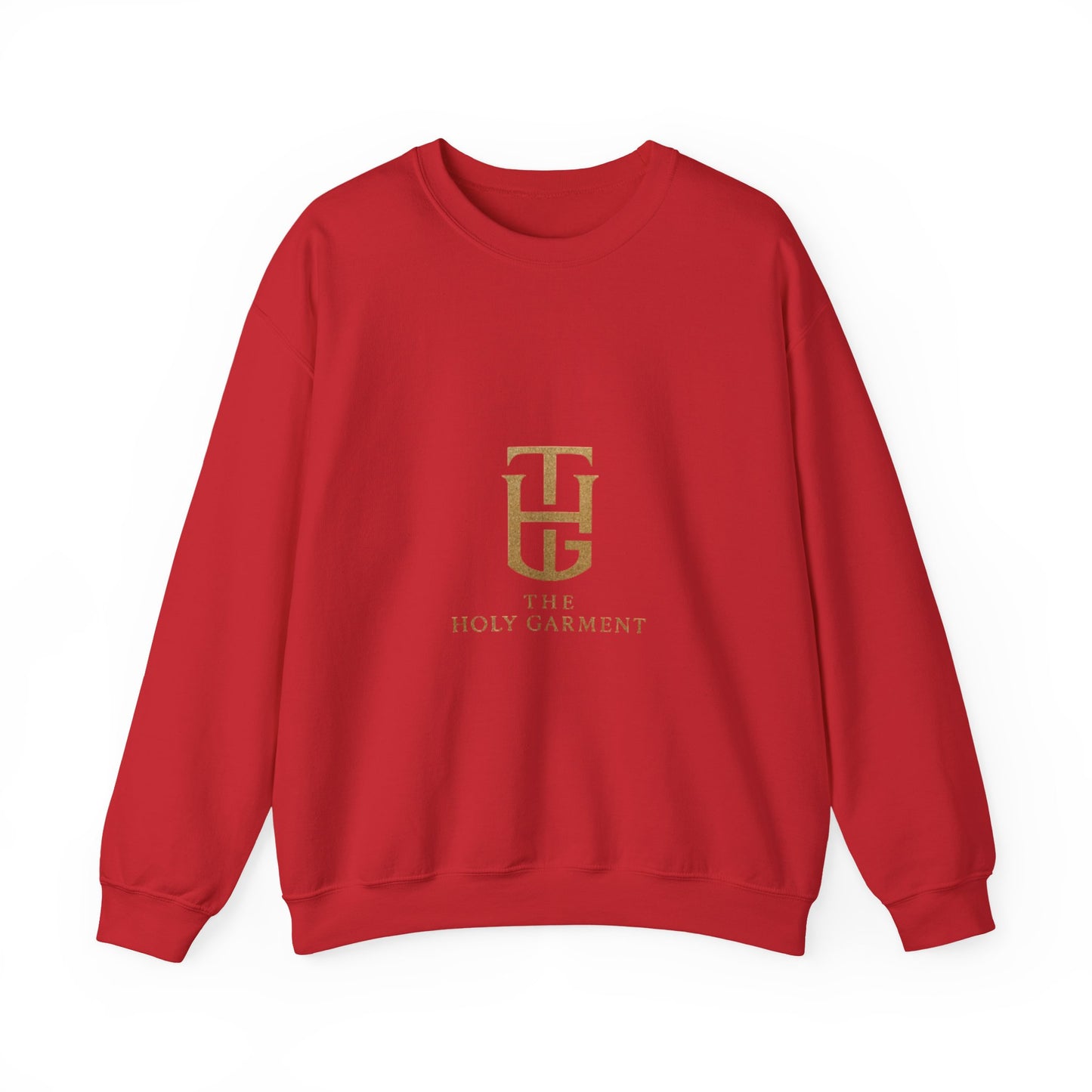 Crewneck Sweatshirt — The Holy Garment Gold Logo & Winged Emblem