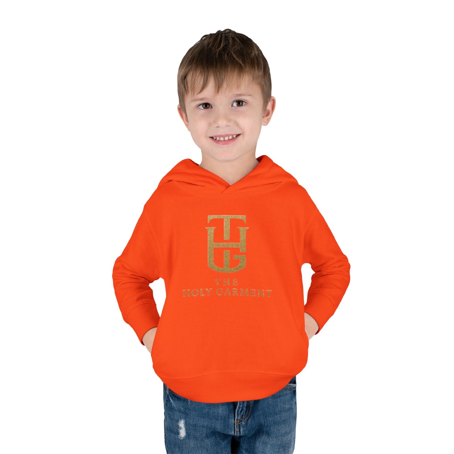 Toddler Hoodie - 'The Holy Garment' Gold Logo & Wings Pullover