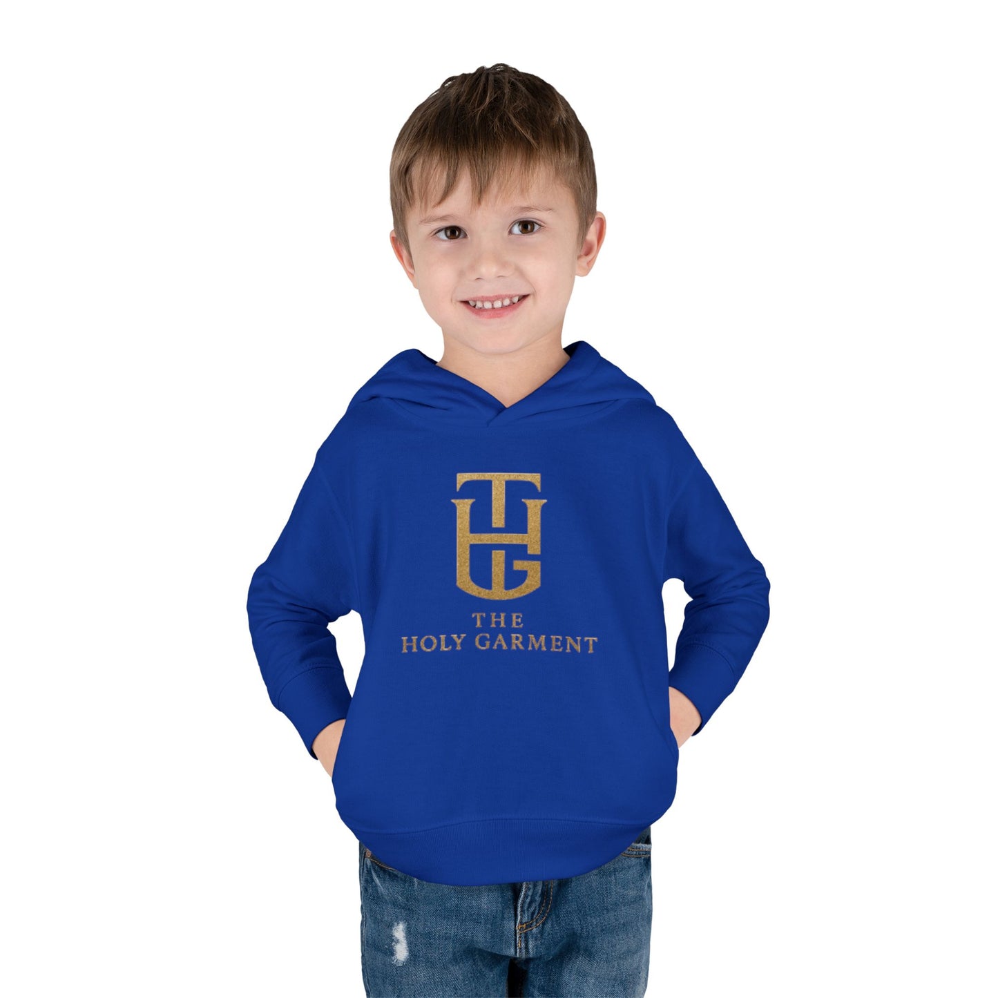 Toddler Hoodie - 'The Holy Garment' Gold Logo & Wings Pullover
