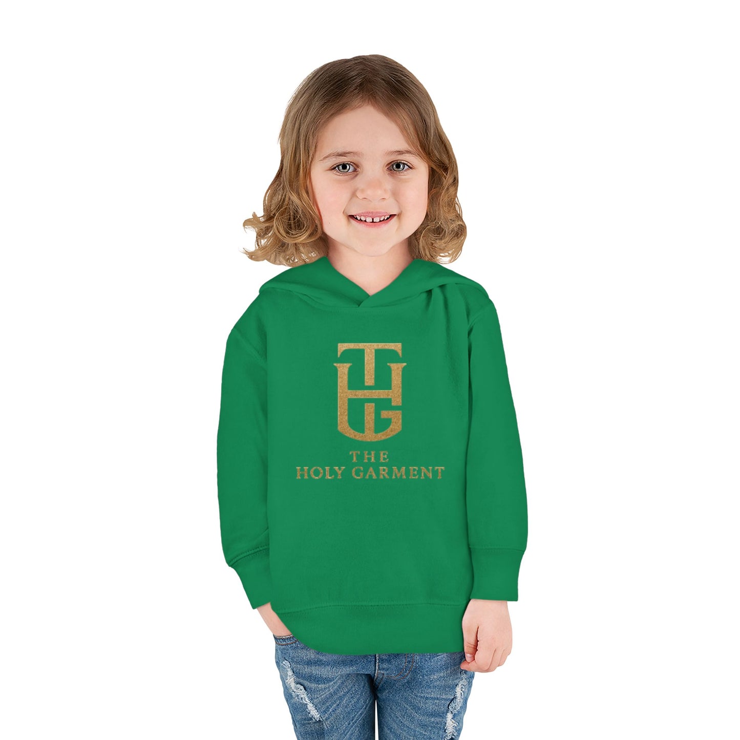 Toddler Hoodie - 'The Holy Garment' Gold Logo & Wings Pullover