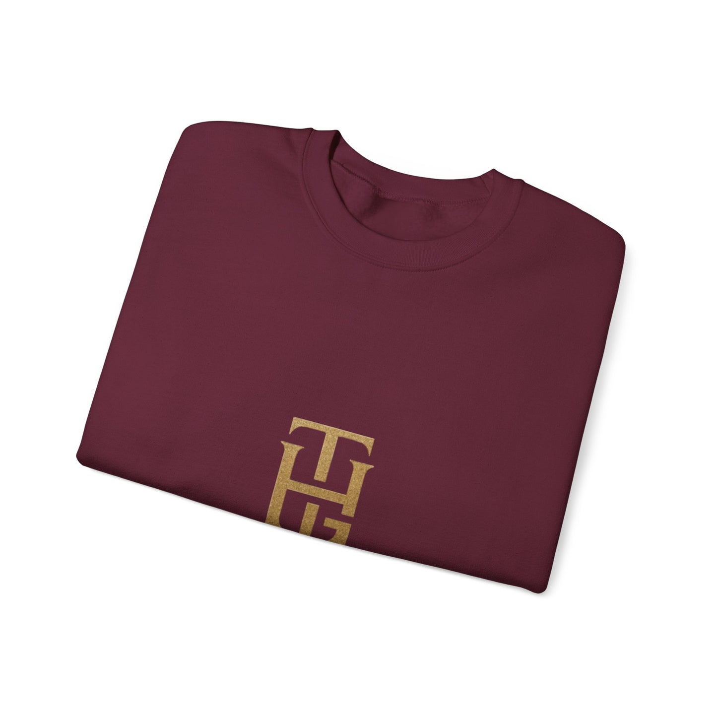 Crewneck Sweatshirt — The Holy Garment Gold Logo & Winged Emblem
