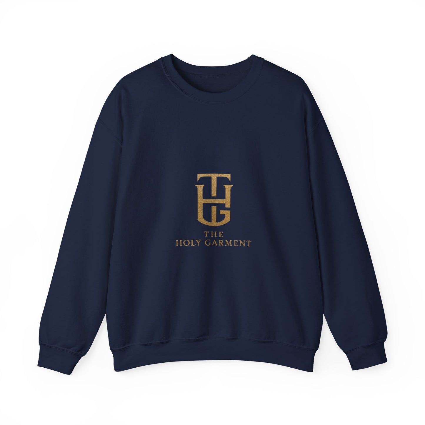 Crewneck Sweatshirt — The Holy Garment Gold Logo & Winged Emblem
