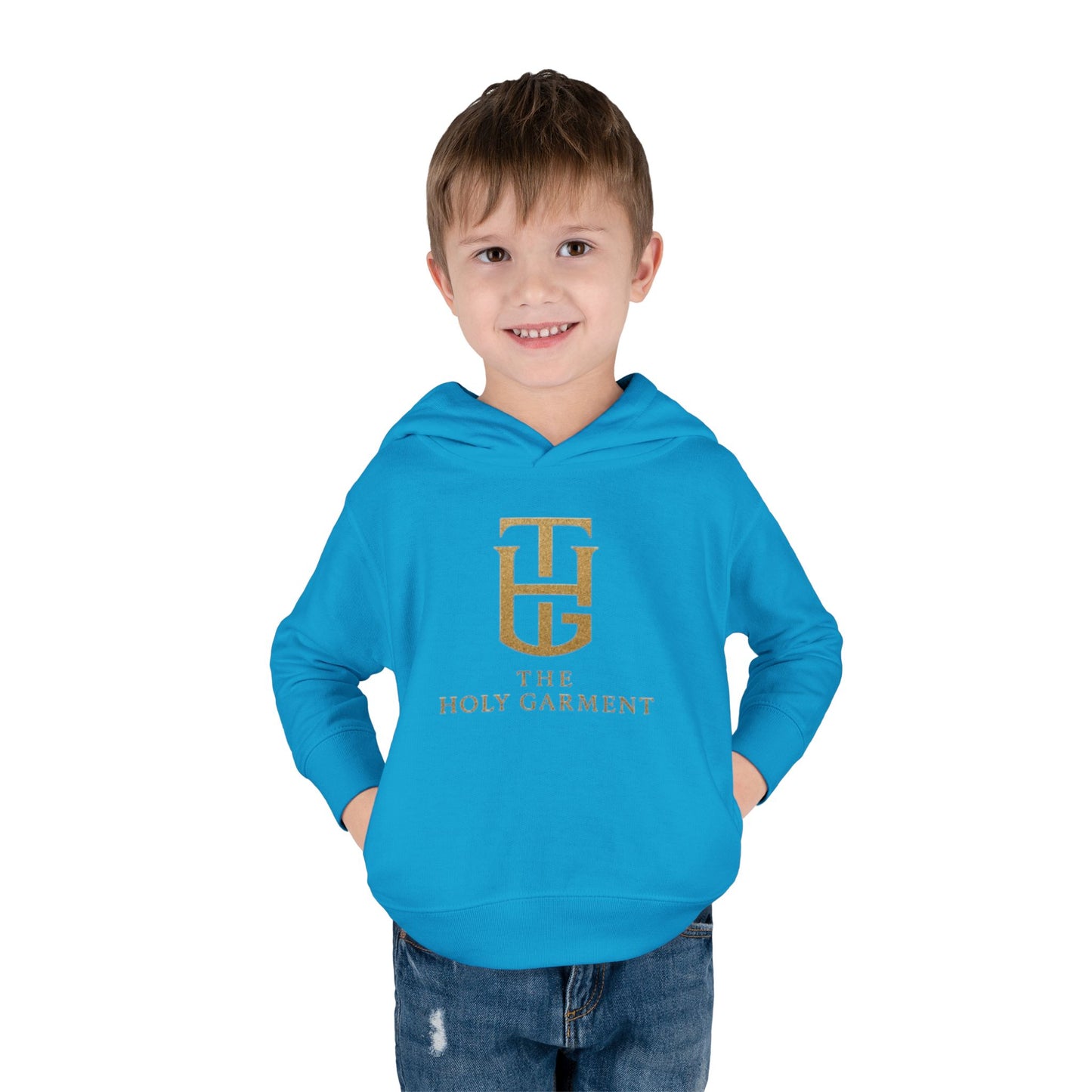 Toddler Hoodie - 'The Holy Garment' Gold Logo & Wings Pullover