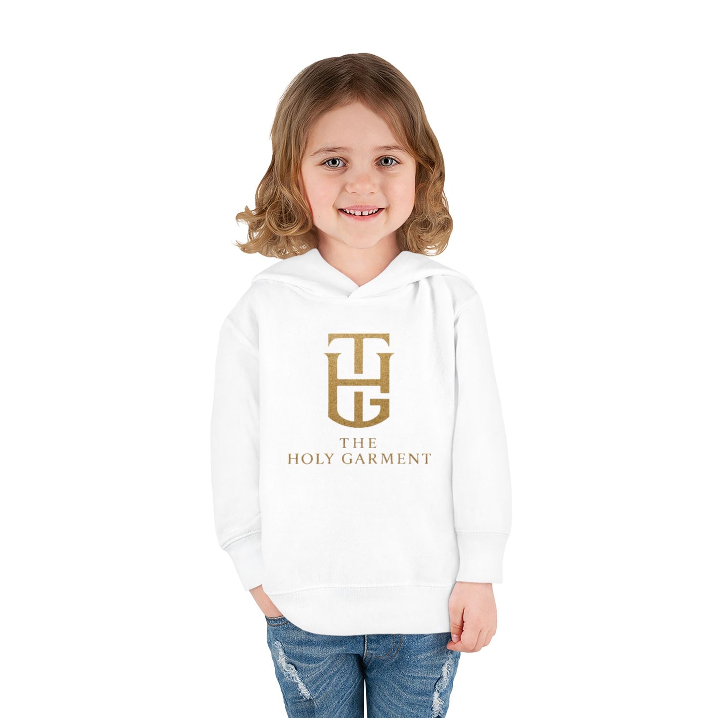Toddler Hoodie - 'The Holy Garment' Gold Logo & Wings Pullover