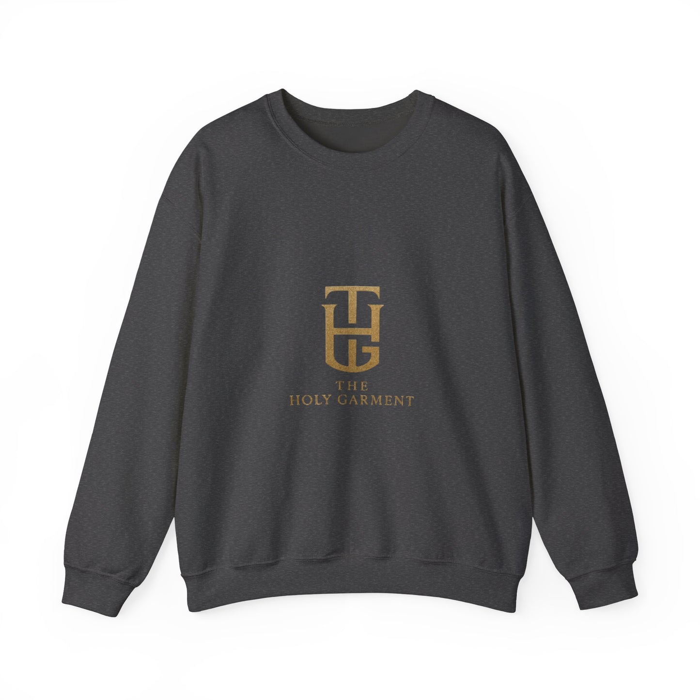 Crewneck Sweatshirt — The Holy Garment Gold Logo & Winged Emblem