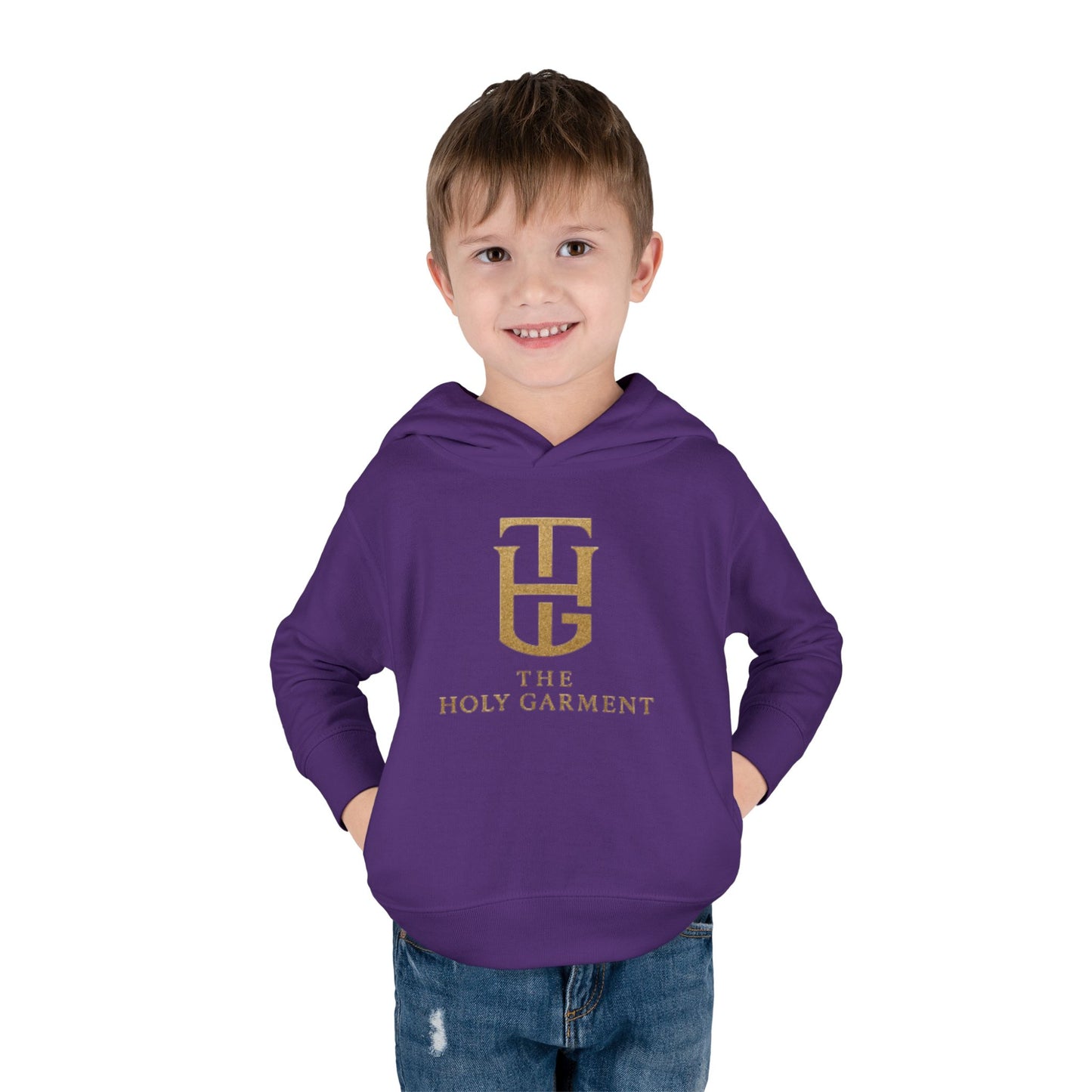 Toddler Hoodie - 'The Holy Garment' Gold Logo & Wings Pullover