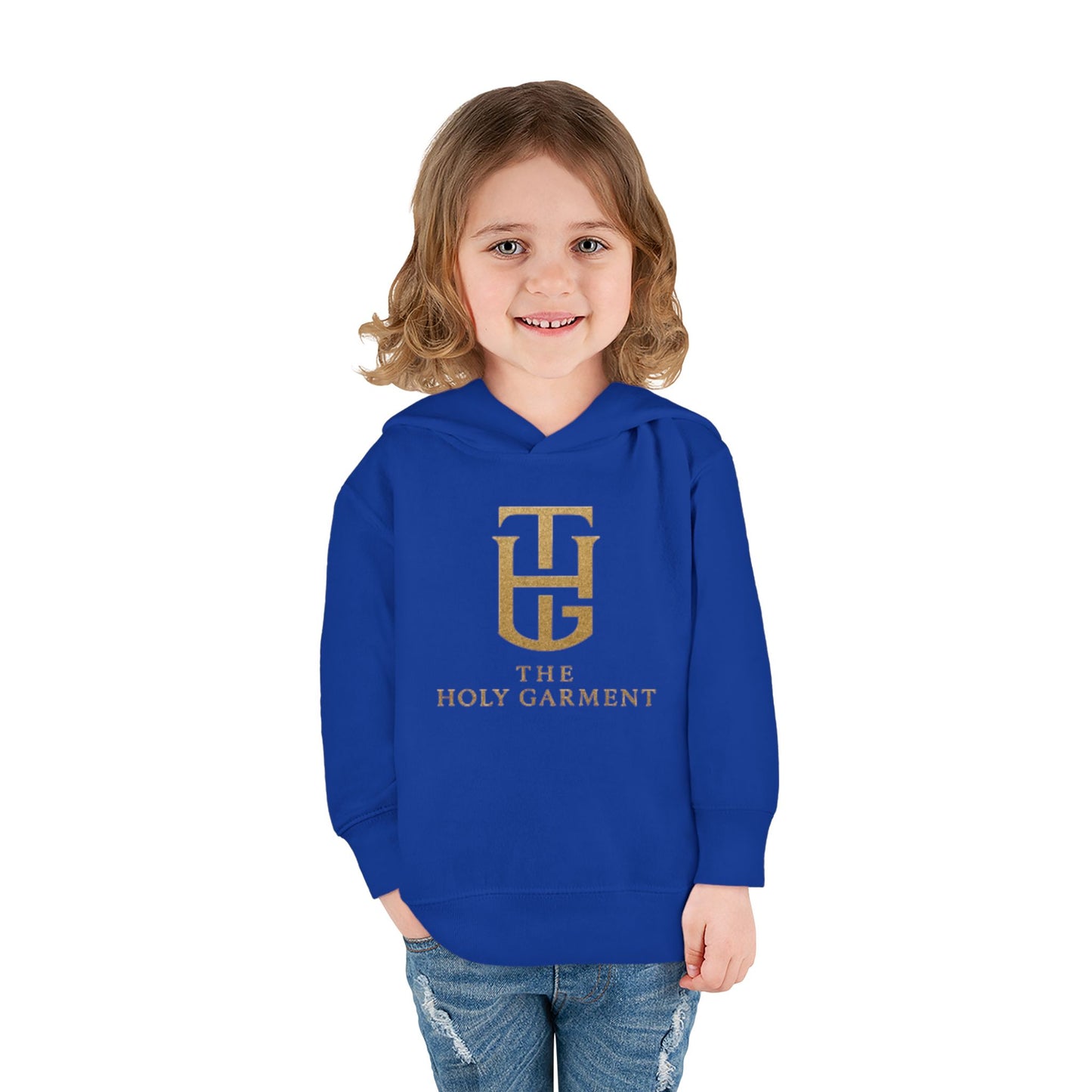 Toddler Hoodie - 'The Holy Garment' Gold Logo & Wings Pullover
