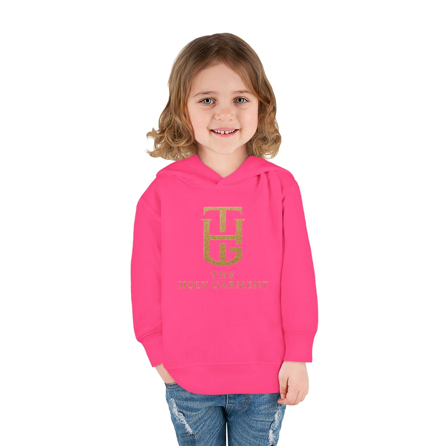 Toddler Hoodie - 'The Holy Garment' Gold Logo & Wings Pullover