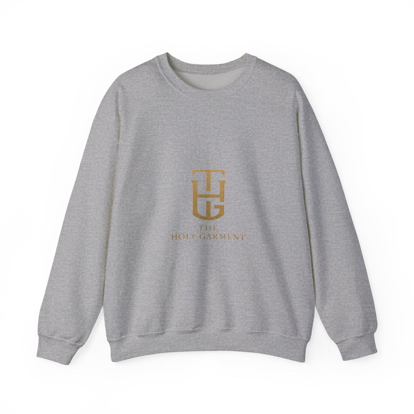 Crewneck Sweatshirt — The Holy Garment Gold Logo & Winged Emblem