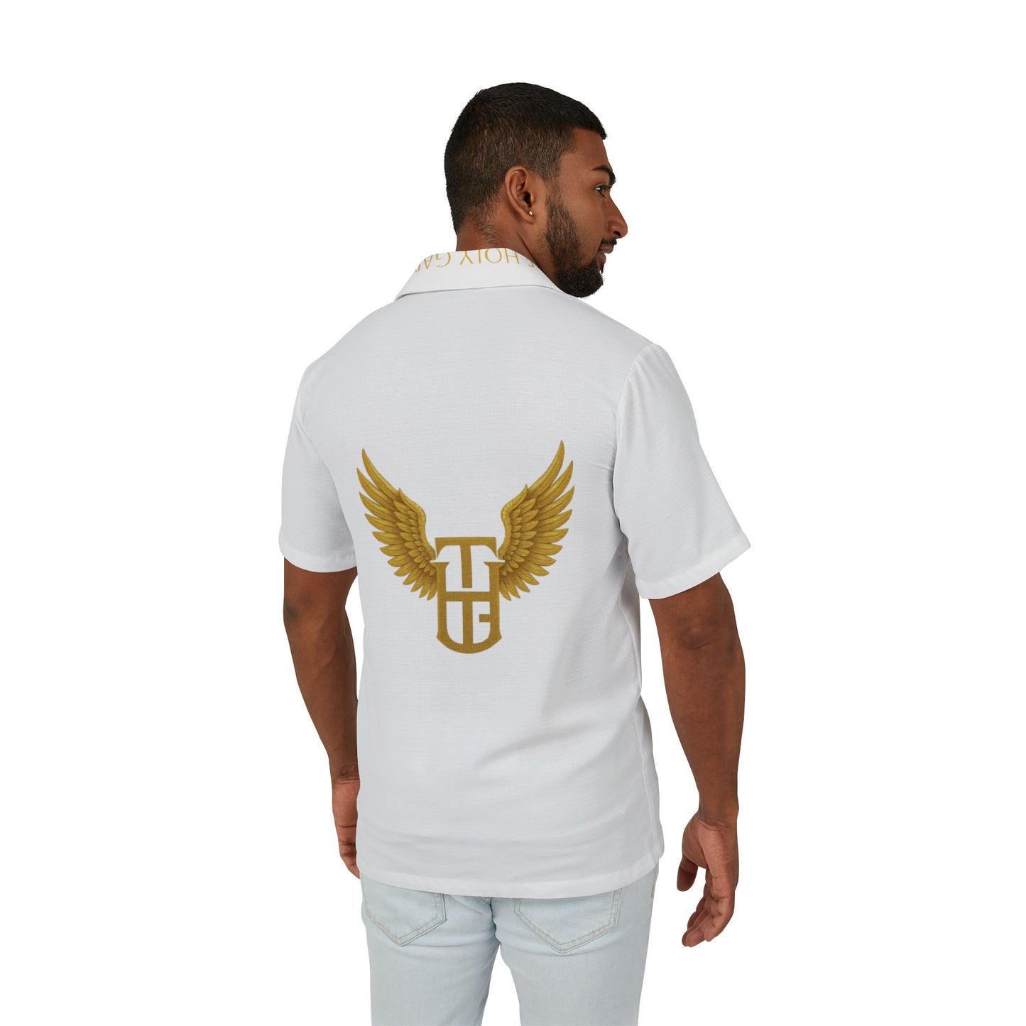 Men's THG White Hawaiian Camp Shirt