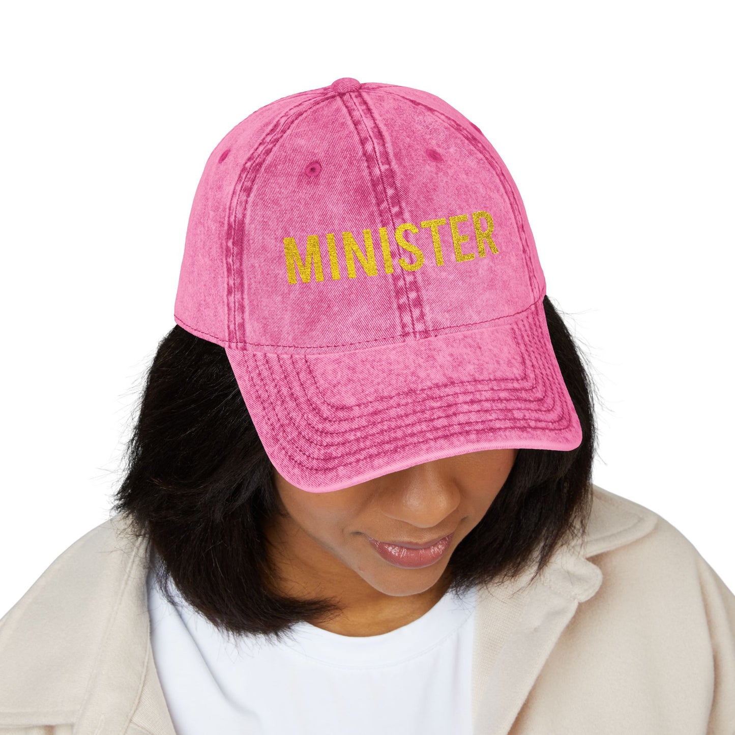 Minister Embroidered Vintage Cap