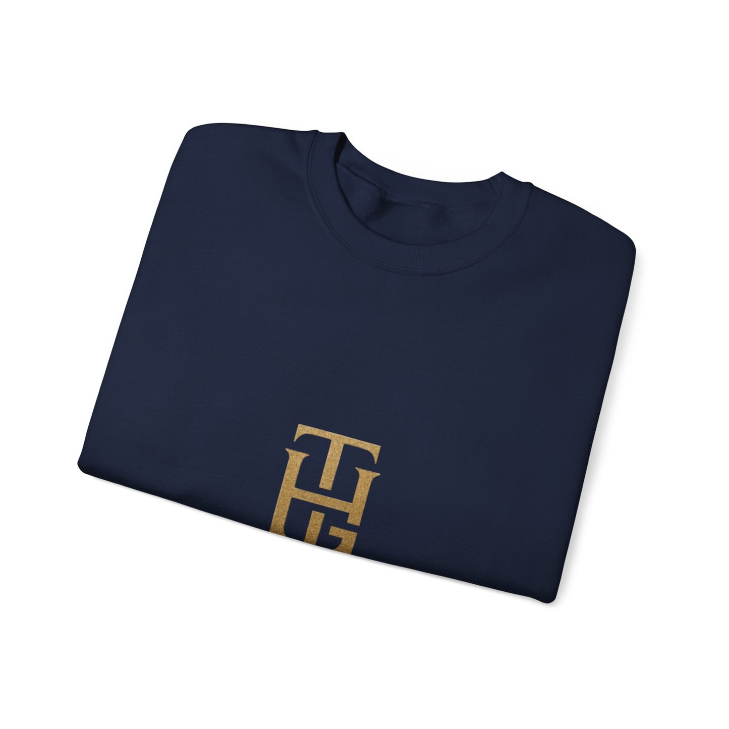 Crewneck Sweatshirt — The Holy Garment Gold Logo & Winged Emblem