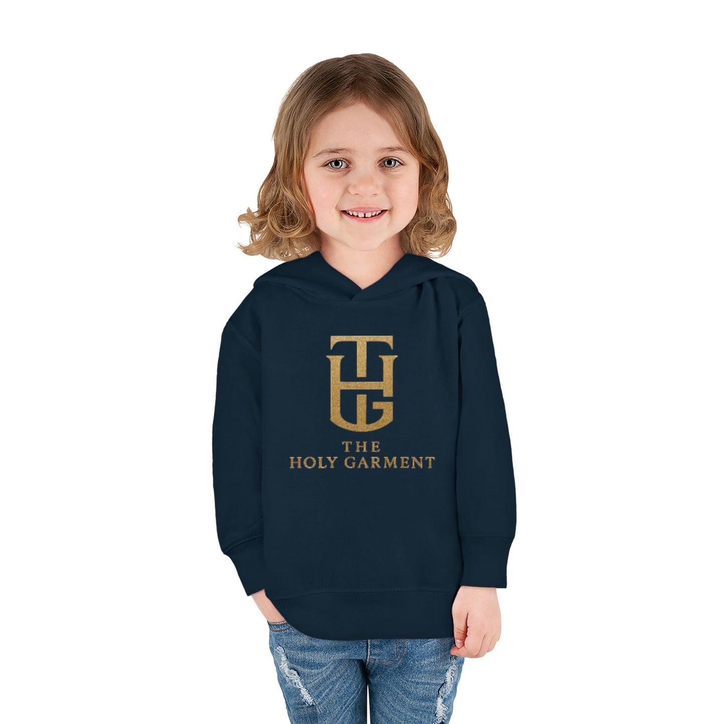 Toddler Hoodie - 'The Holy Garment' Gold Logo & Wings Pullover