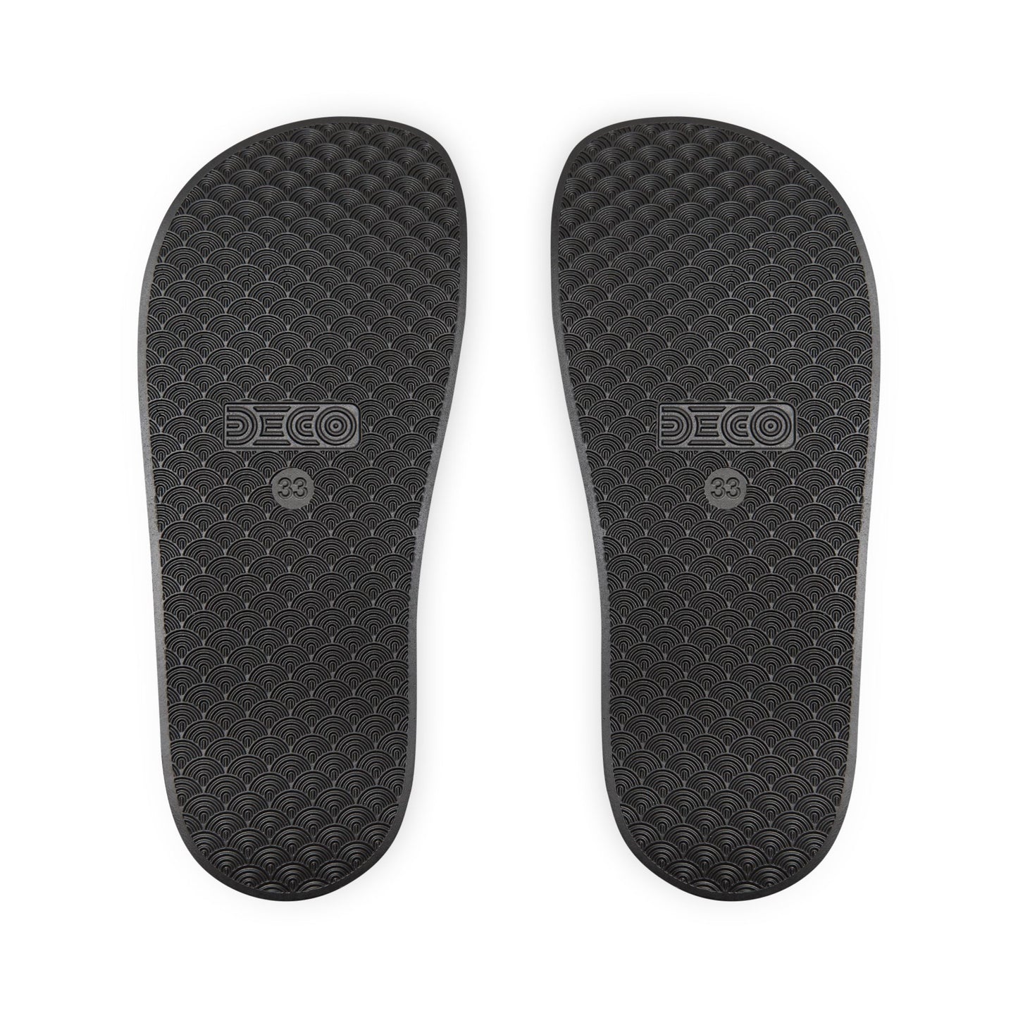 Youth Slides — White Removable-Strap Sandals with Gold Wing Emblem
