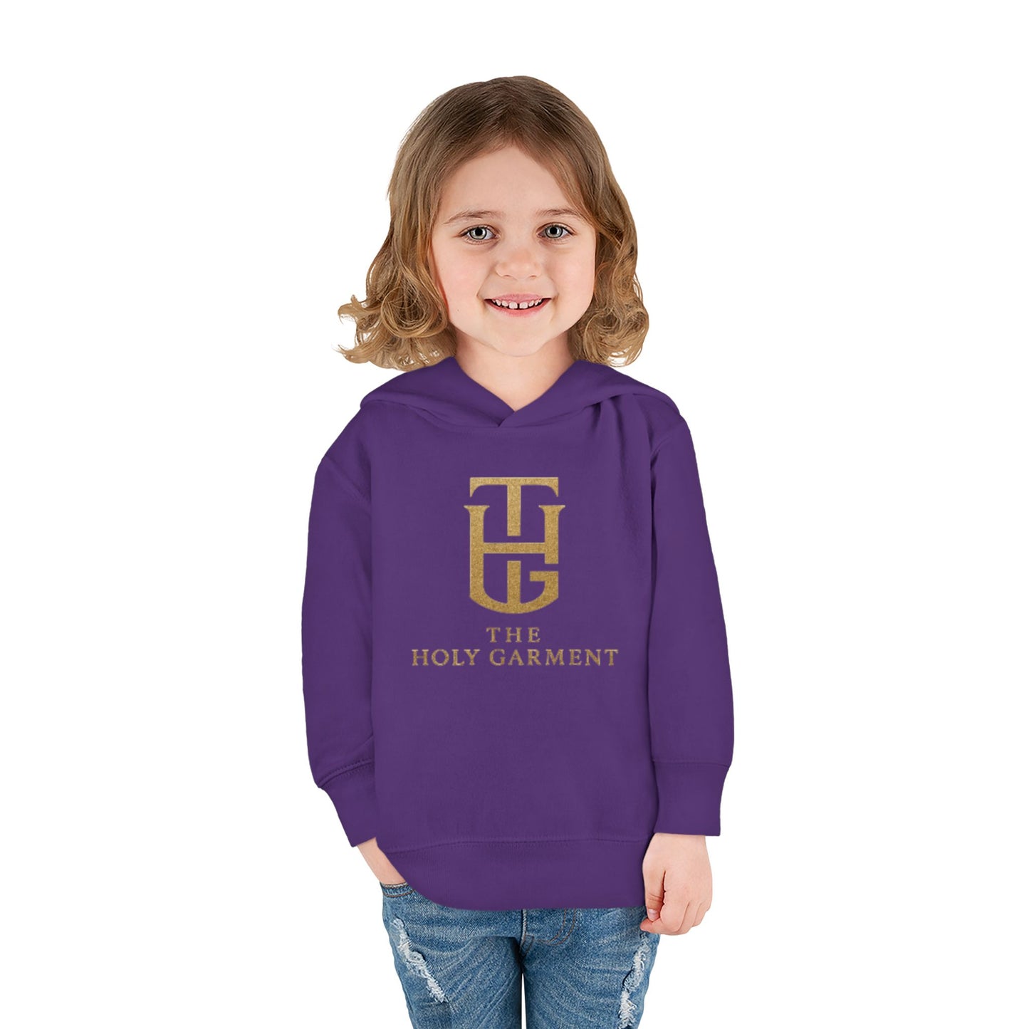 Toddler Hoodie - 'The Holy Garment' Gold Logo & Wings Pullover