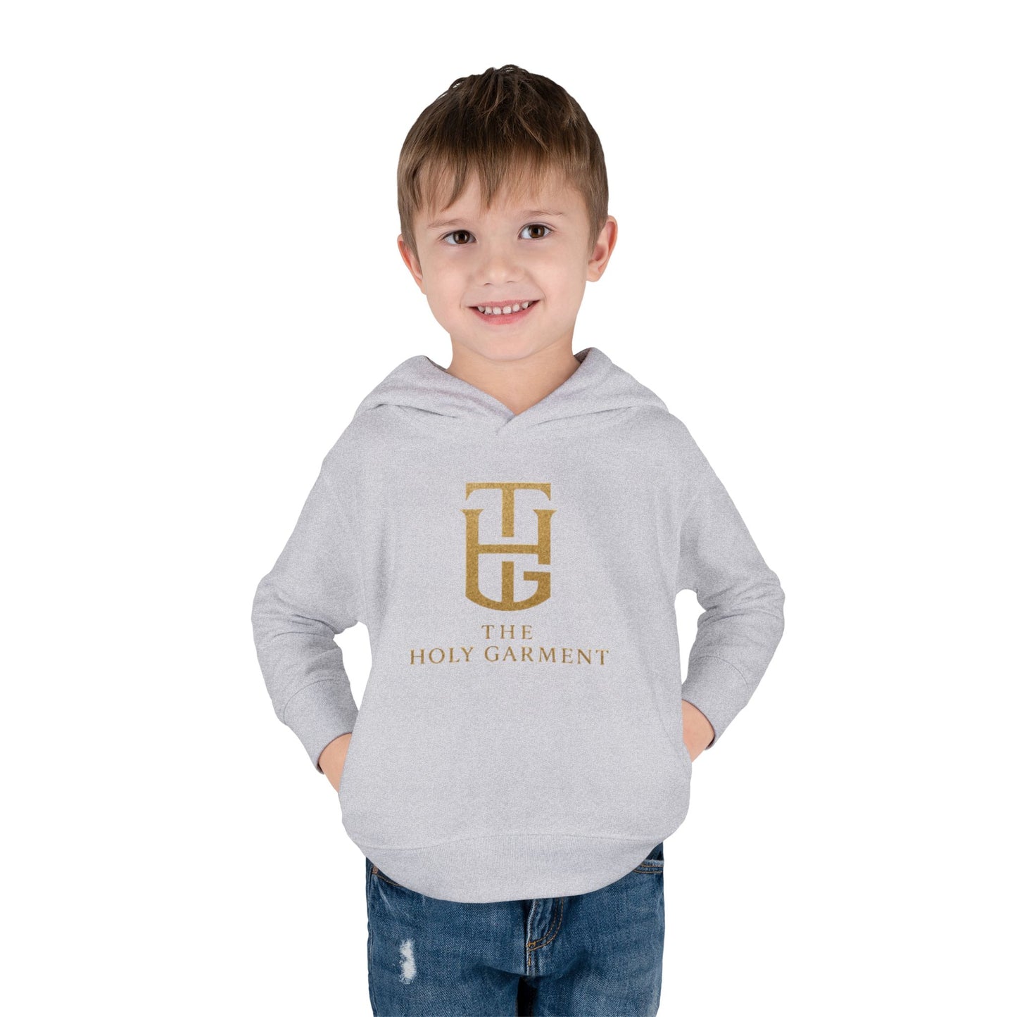 Toddler Hoodie - 'The Holy Garment' Gold Logo & Wings Pullover