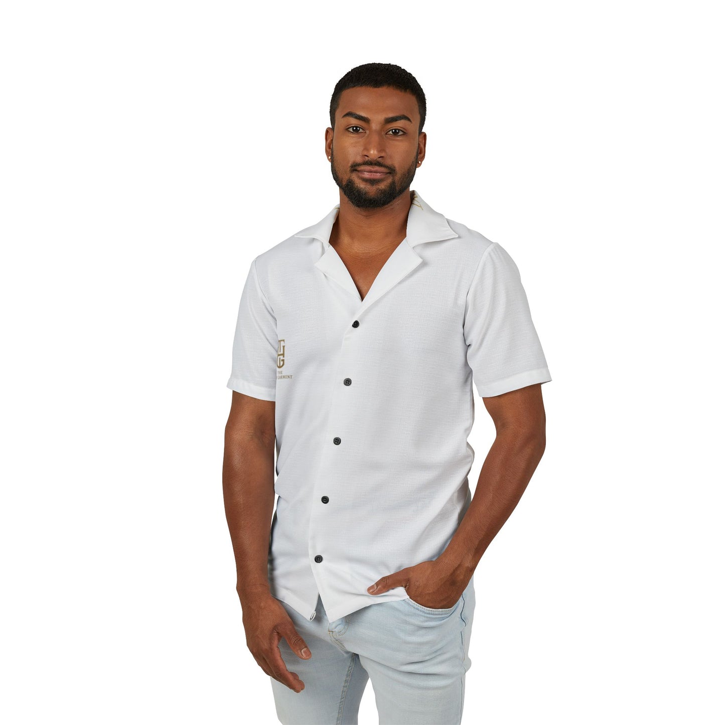 Men's THG White Hawaiian Camp Shirt