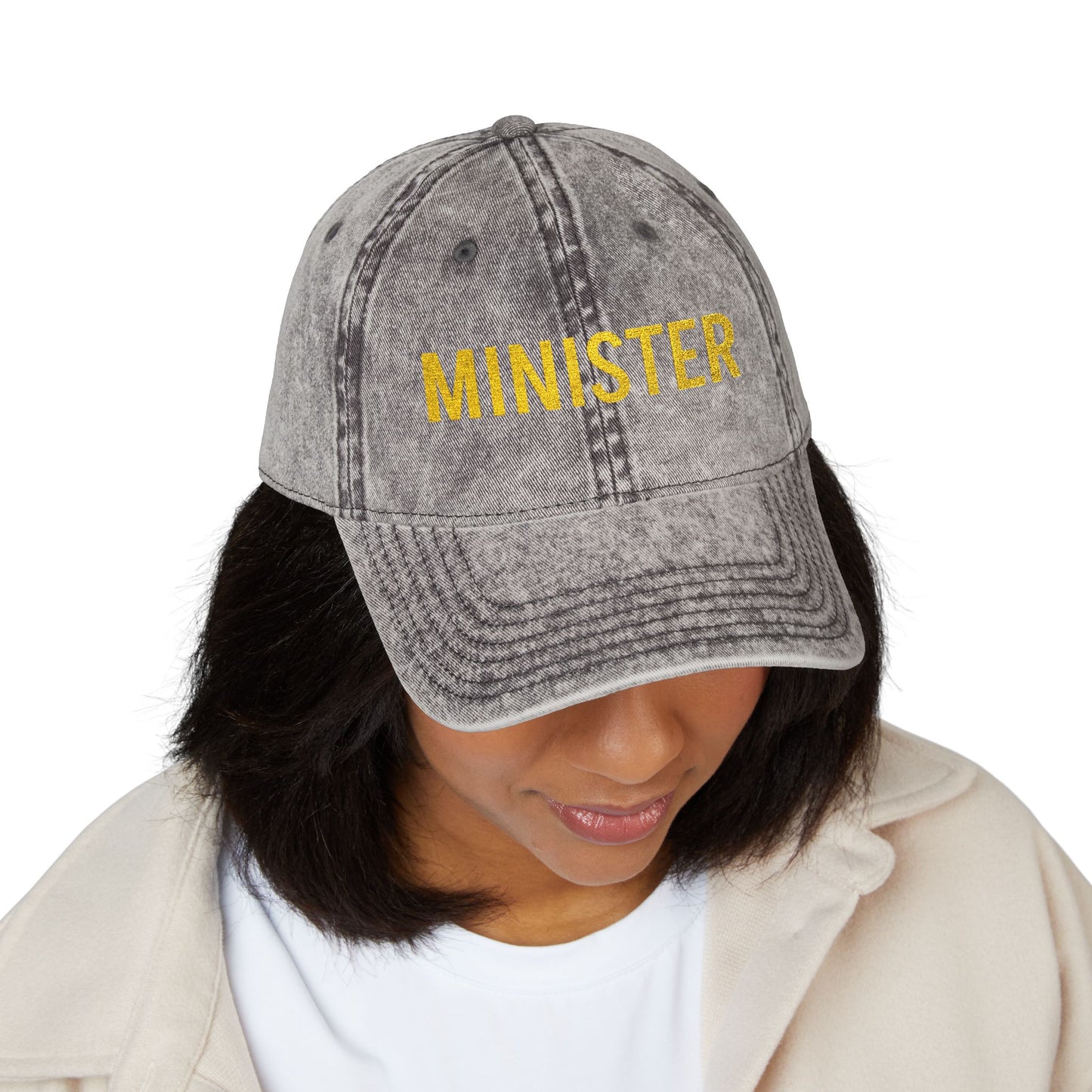 Minister Embroidered Vintage Cap