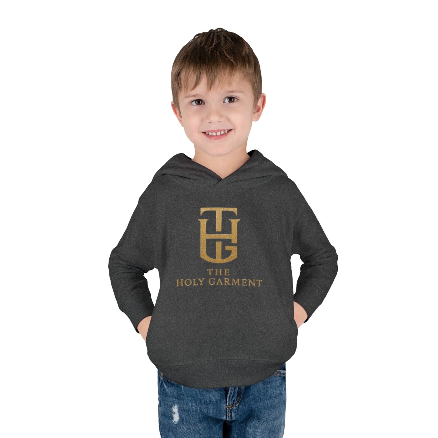 Toddler Hoodie - 'The Holy Garment' Gold Logo & Wings Pullover