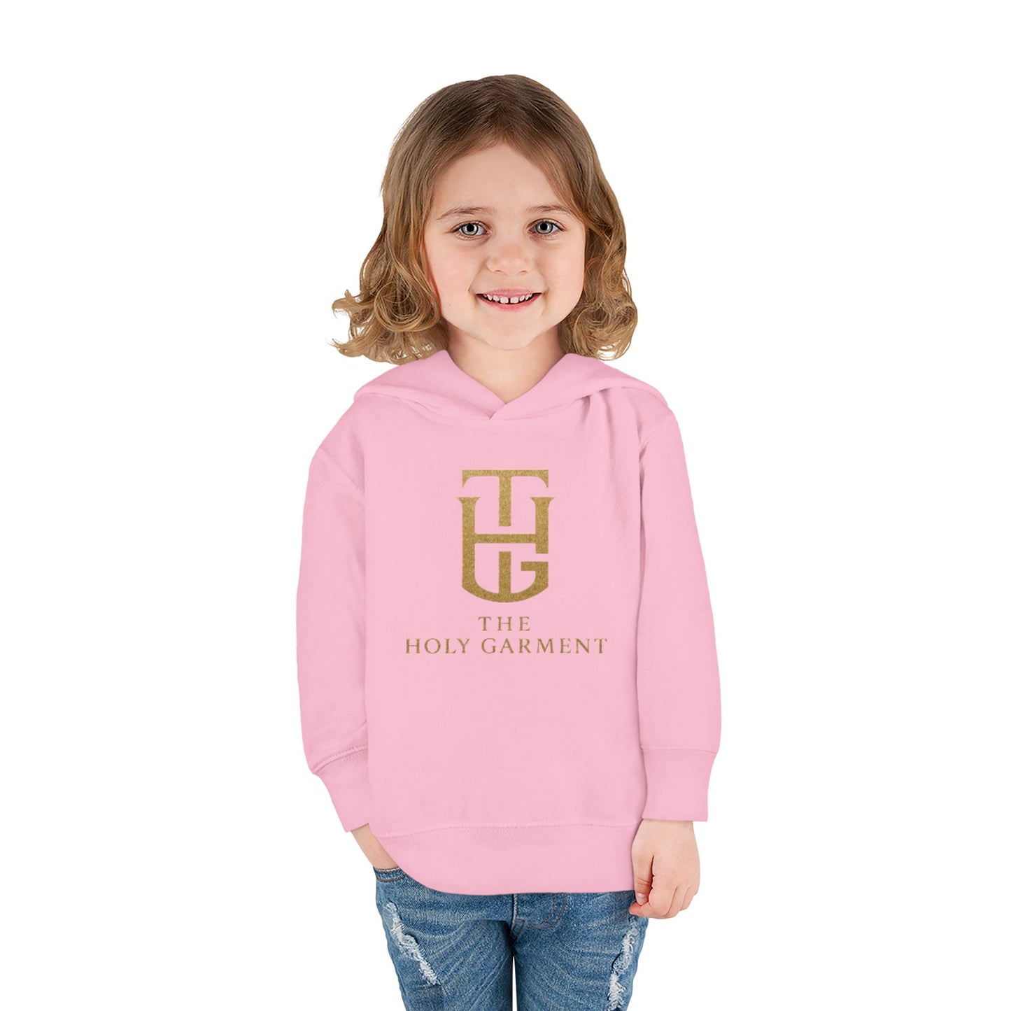 Toddler Hoodie - 'The Holy Garment' Gold Logo & Wings Pullover