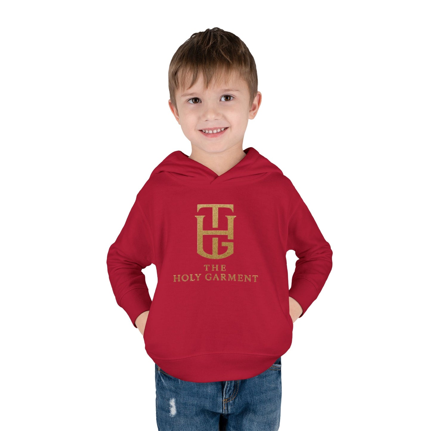 Toddler Hoodie - 'The Holy Garment' Gold Logo & Wings Pullover