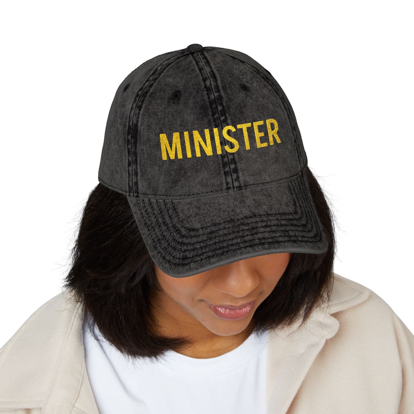 Minister Embroidered Vintage Cap
