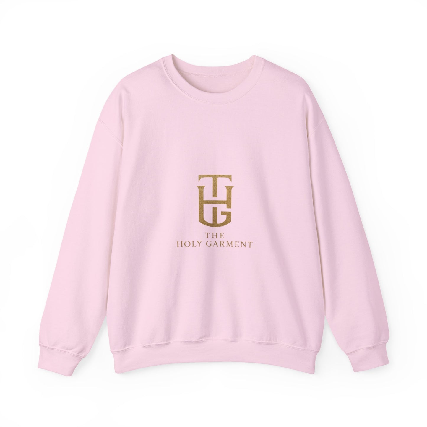 Crewneck Sweatshirt — The Holy Garment Gold Logo & Winged Emblem
