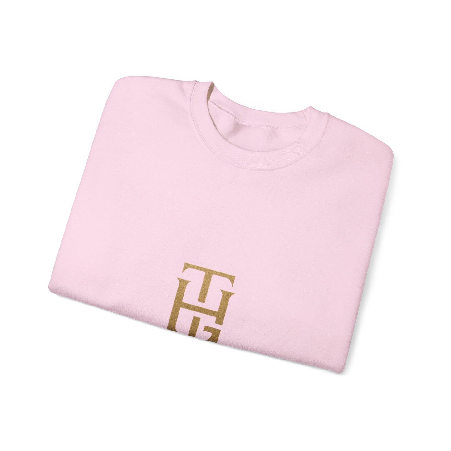 Crewneck Sweatshirt — The Holy Garment Gold Logo & Winged Emblem