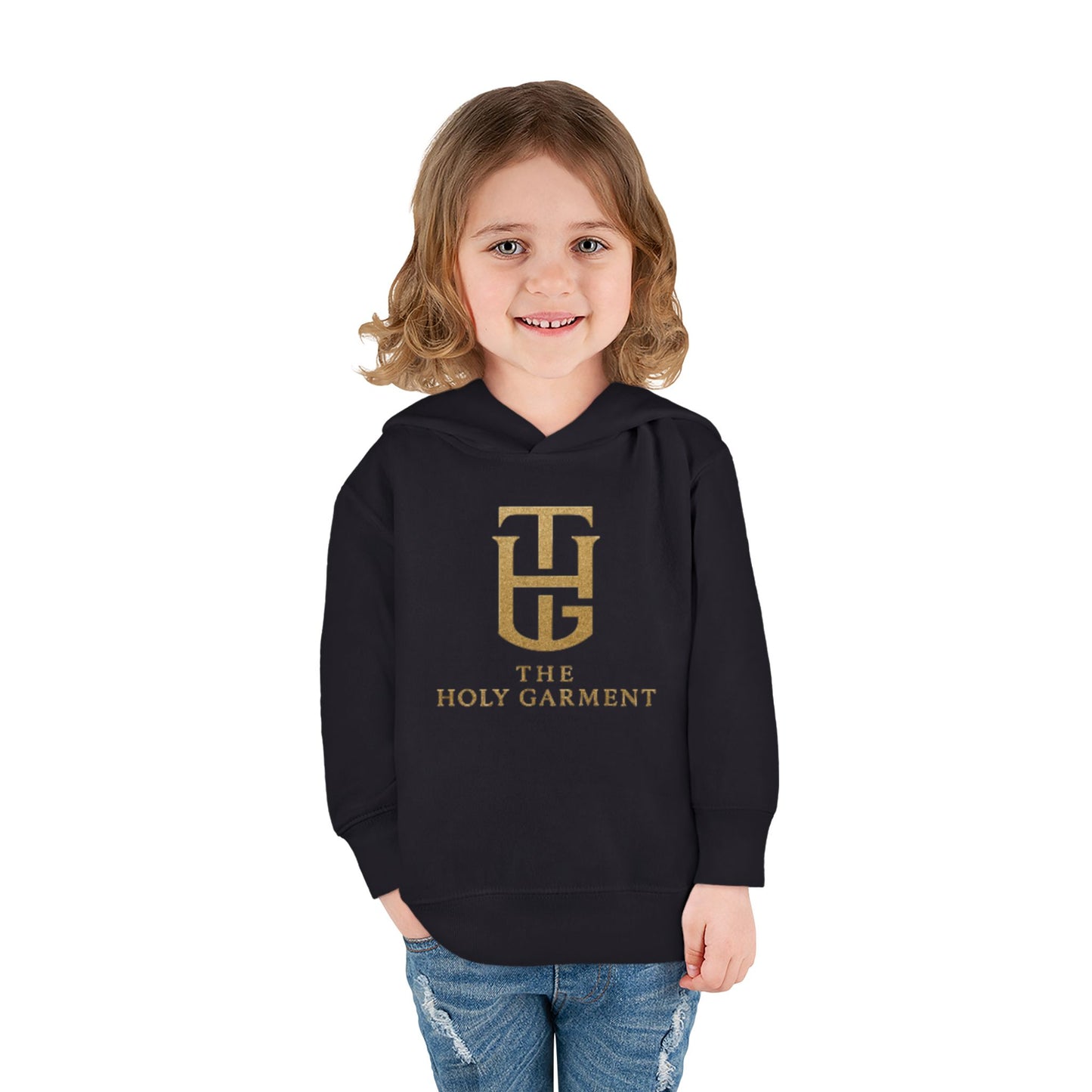 Toddler Hoodie - 'The Holy Garment' Gold Logo & Wings Pullover