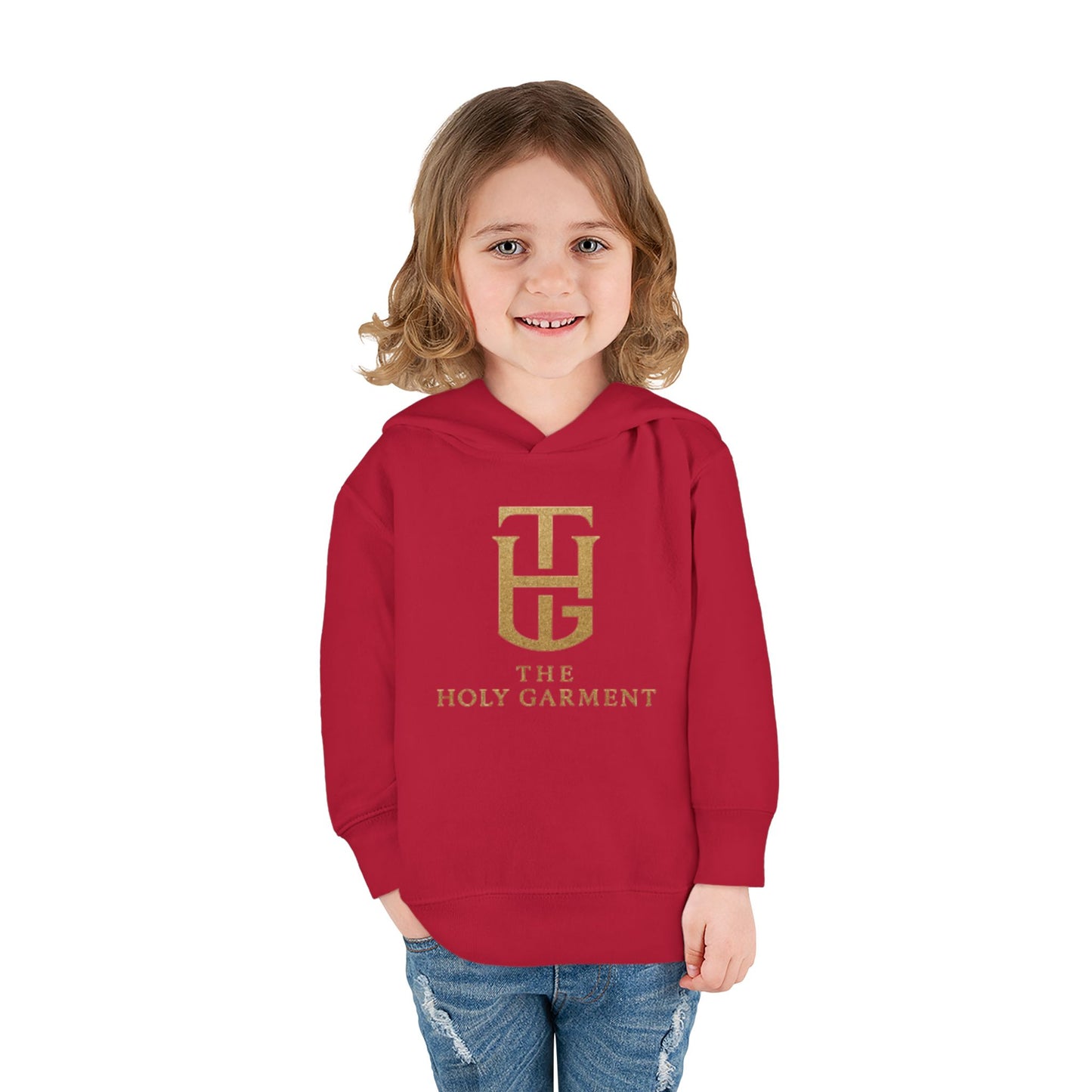 Toddler Hoodie - 'The Holy Garment' Gold Logo & Wings Pullover