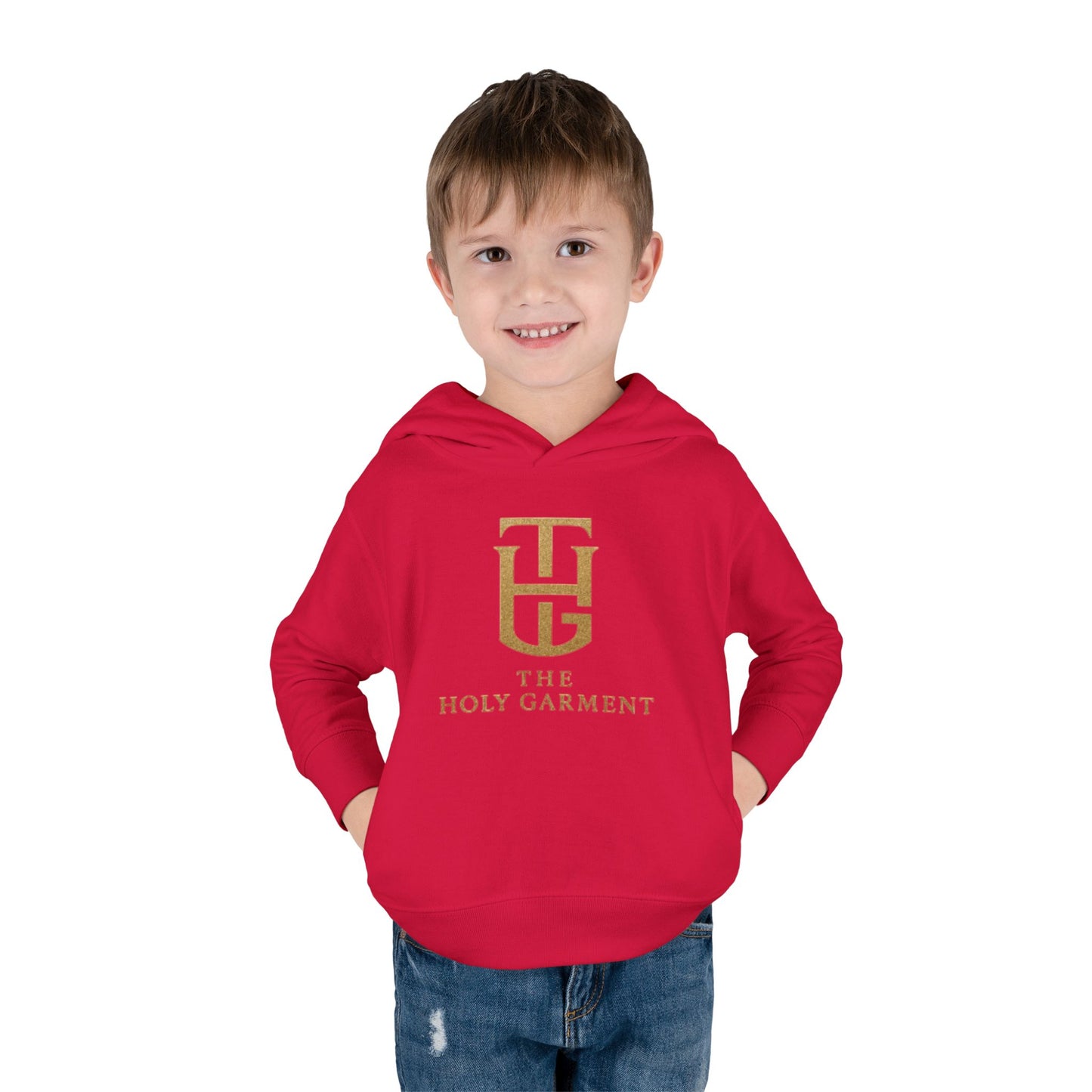 Toddler Hoodie - 'The Holy Garment' Gold Logo & Wings Pullover