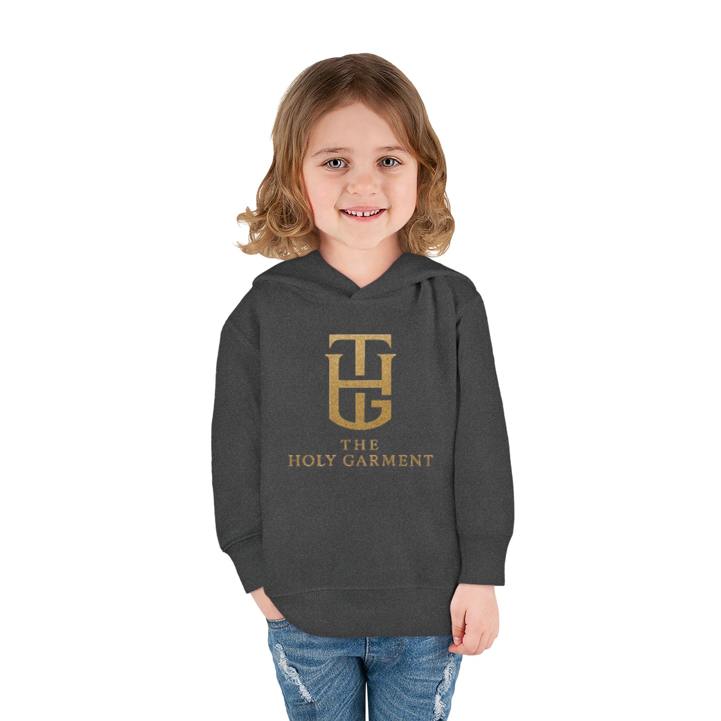 Toddler Hoodie - 'The Holy Garment' Gold Logo & Wings Pullover