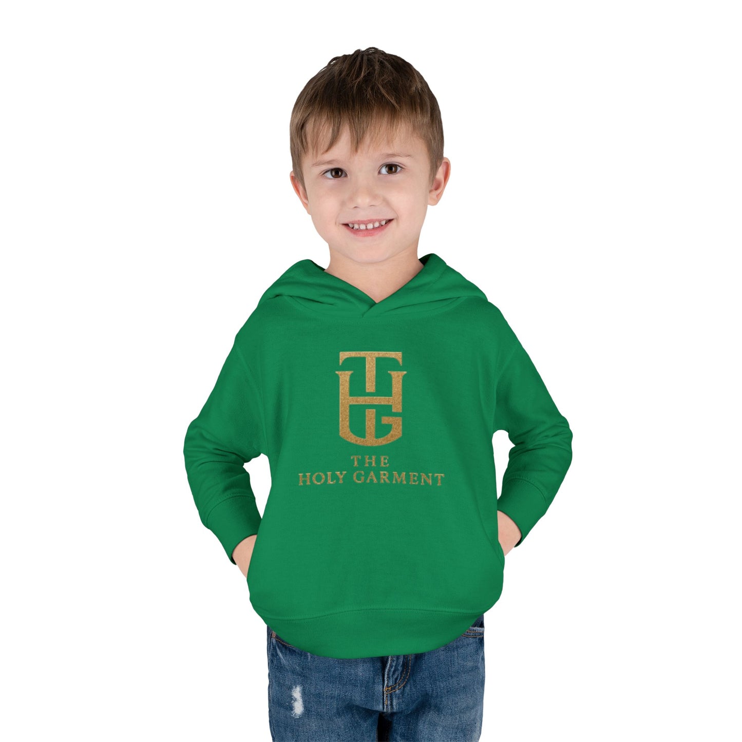 Toddler Hoodie - 'The Holy Garment' Gold Logo & Wings Pullover