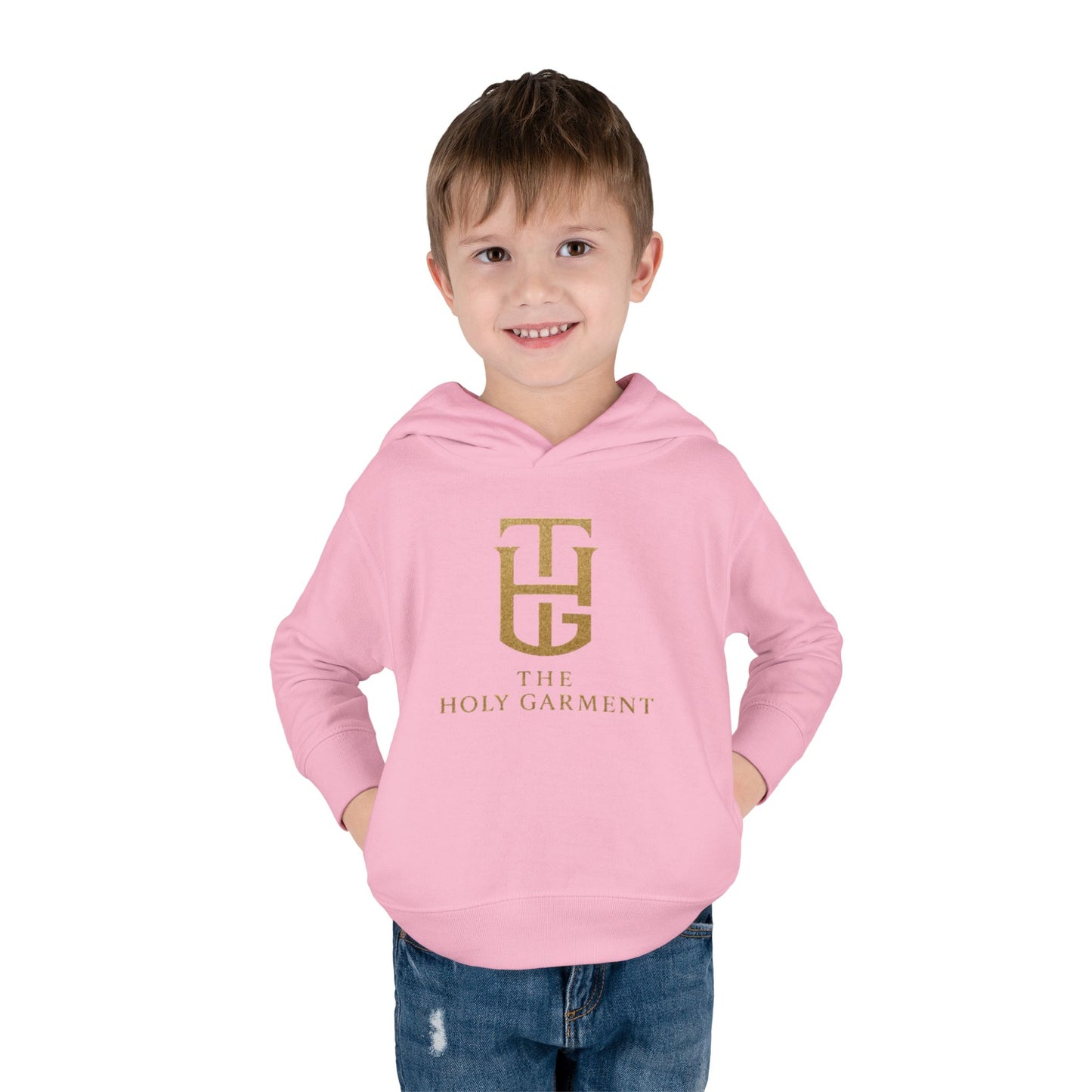 Toddler Hoodie - 'The Holy Garment' Gold Logo & Wings Pullover