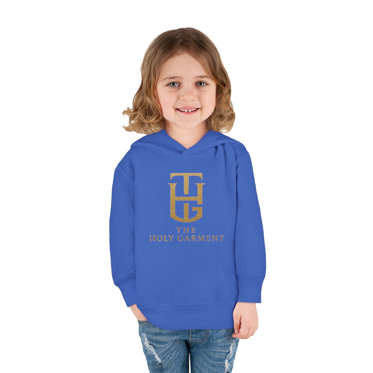Toddler Hoodie - 'The Holy Garment' Gold Logo & Wings Pullover