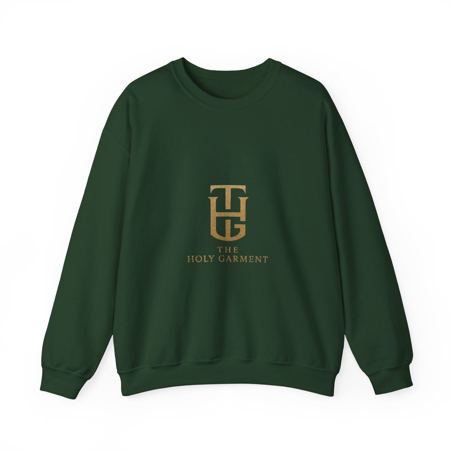 Crewneck Sweatshirt — The Holy Garment Gold Logo & Winged Emblem