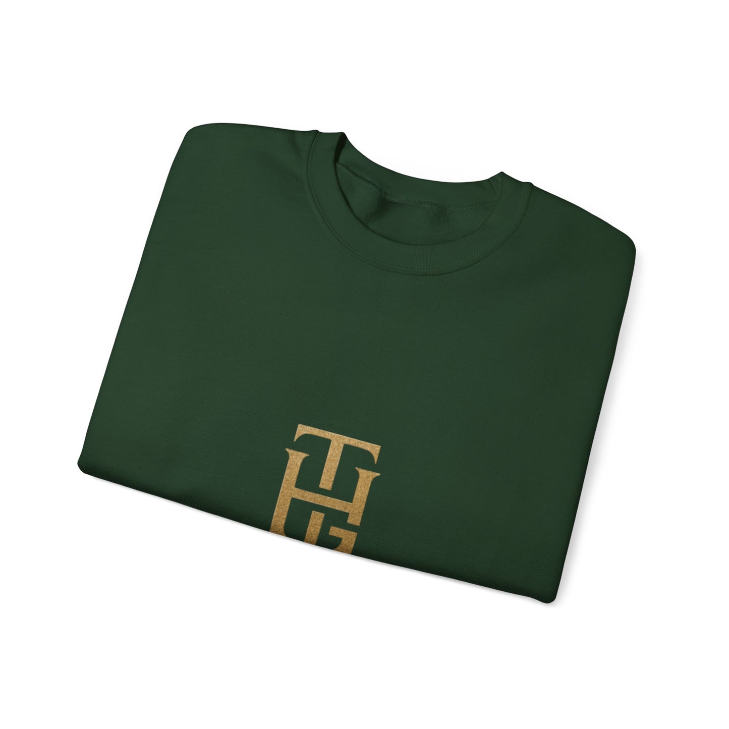 Crewneck Sweatshirt — The Holy Garment Gold Logo & Winged Emblem