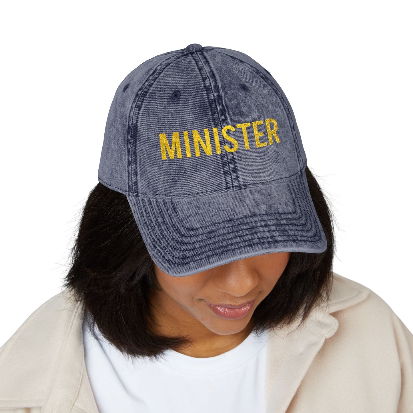 Minister Embroidered Vintage Cap
