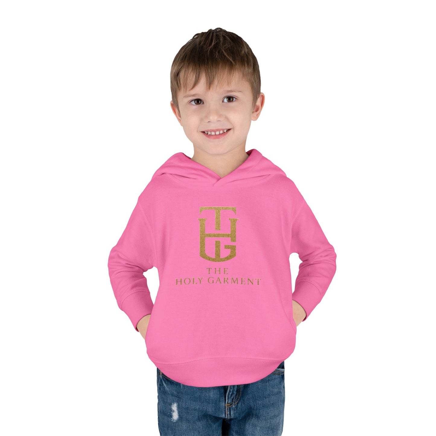 Toddler Hoodie - 'The Holy Garment' Gold Logo & Wings Pullover