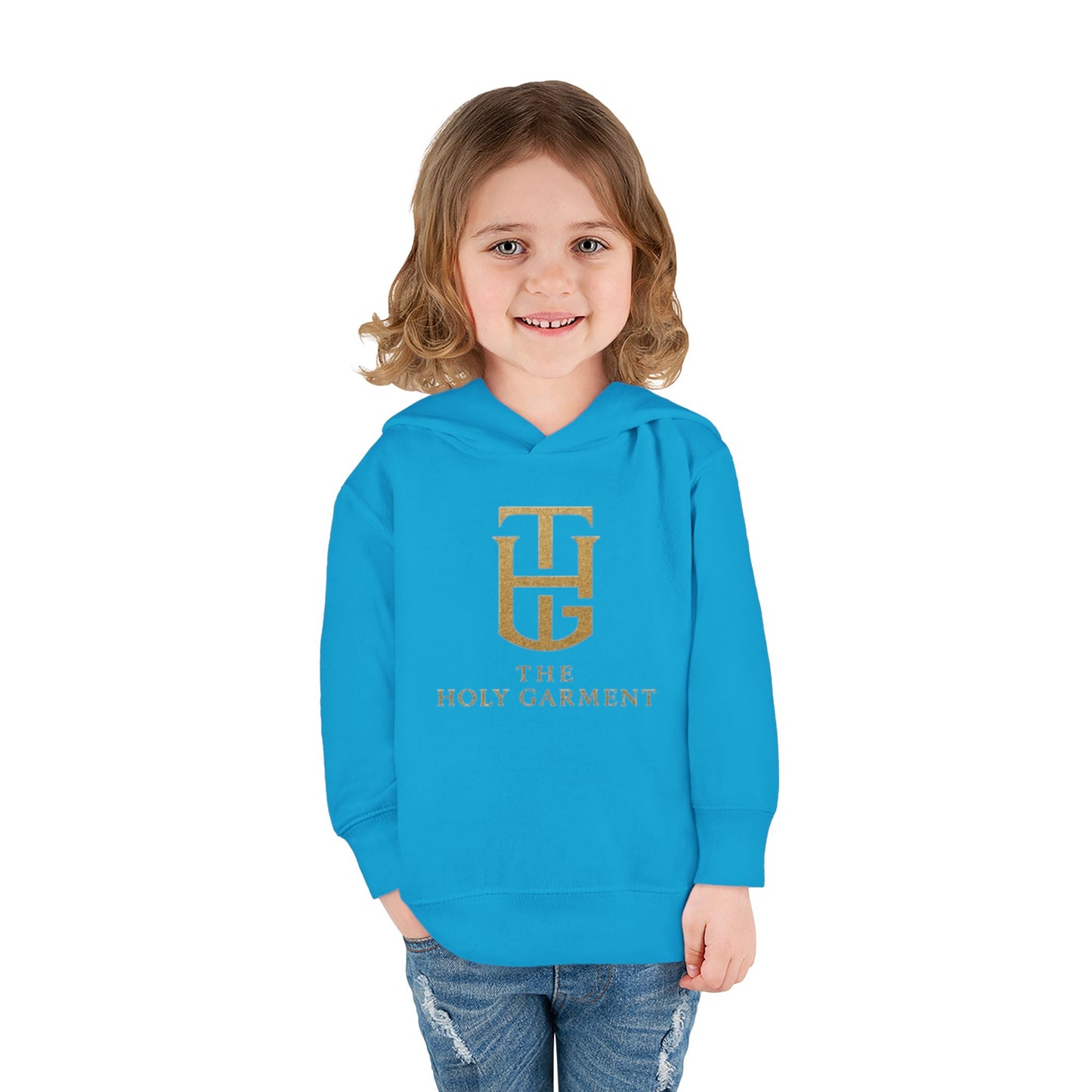 Toddler Hoodie - 'The Holy Garment' Gold Logo & Wings Pullover