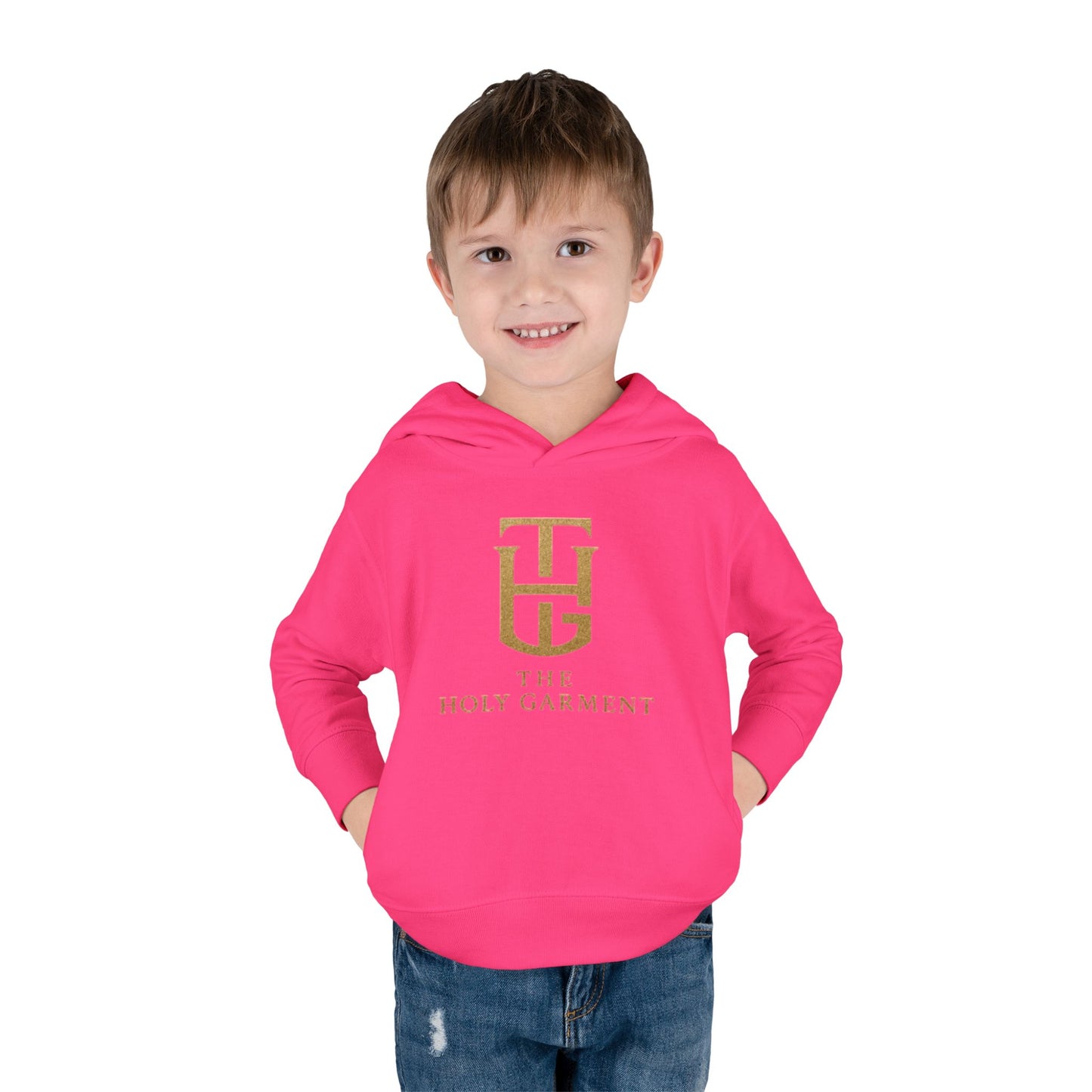 Toddler Hoodie - 'The Holy Garment' Gold Logo & Wings Pullover