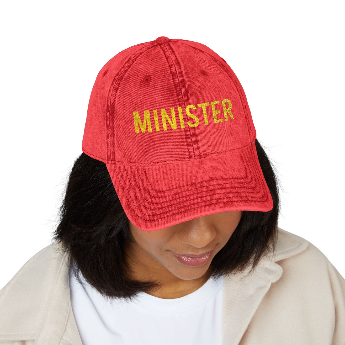 Minister Embroidered Vintage Cap