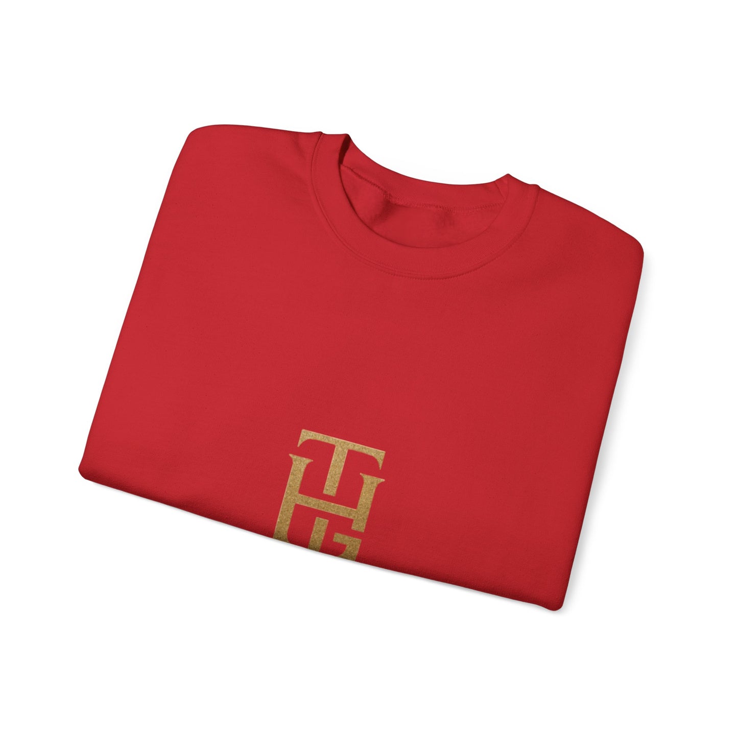 Crewneck Sweatshirt — The Holy Garment Gold Logo & Winged Emblem
